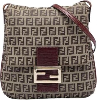 Fendi Pre-owned Vintage Crossbody Bag - Dames - Vintage Schoudertas - Bruin - ONE Size - Leer - Vintage