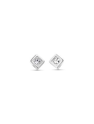 Calvin Klein Pendientes De Bot&oacute;n De Cristal Con Forma De Cubo Esculpido