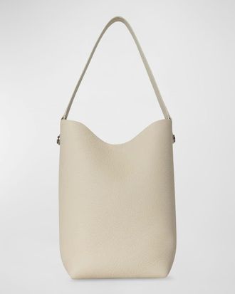 The Row Hook Small N/S Tote Gold in Lux Grained Calfskin