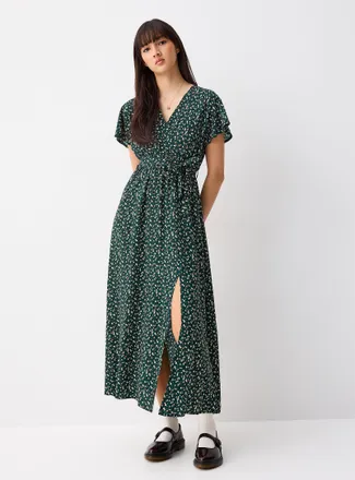 Twik Printed wraparound maxi dress