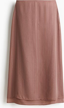 H&M Chiffonjupe mit Strass - Pink