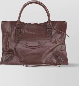 Balenciaga Le City medium lambskin leather handbag