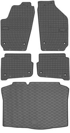 OEM Juego De Alfombrillas De Goma Para Coche Y Alfombrilla Para Maletero Skoda Fabia I Hatchback (2000-2008)