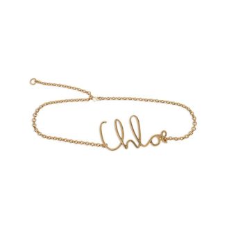 Chlo&eacute; Chain Belt with Front Logo - female - Chlo&eacute; - Belts - Yellow - ONE SIZE - Accessories