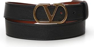 Valentino Garavani Vlogo Signature Reversible Leather Belt