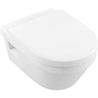 Villeroy & Boch Architectura, Inodoro De Fondo, 370 X 530 Mm, Ex Targa Architectura, Modelo Suspendido, Salida Horizontal, Porcel&aacute;nico Sanitario, Nf Blanc Antibac Cer