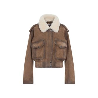 Acne Studios Leather Bomber Jacket