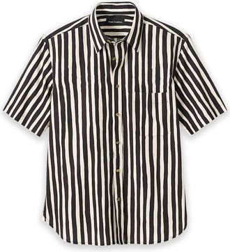 Paul Fredrick Cotton Stripe Casual Shirt