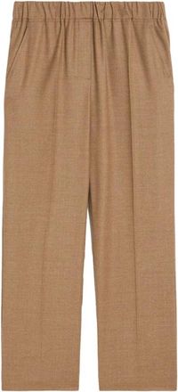 Max Mara Dames, Broeken, Bruin, Maat: 3XS Wol