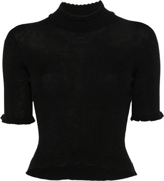 Cecilie Bahnsen Maglione con ruches - Nero