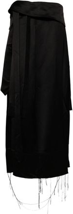 Sankuanz Gonna con orlo a taglio vivo - Nero