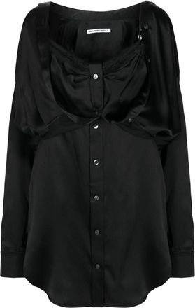 Alexander Wang layered silk minidress - women - Silk - 2 - Black