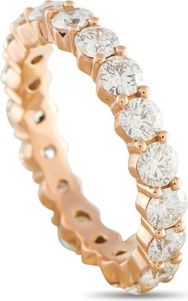 Luxury Bazaar 14K Rose Gold 4.40ct Diamond Eternity Band Ring MF24-043026