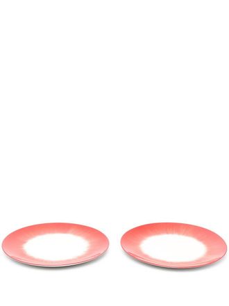 Serax Set di due piatti con stampa - Rosso