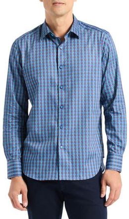 Robert Graham Ostin Cotton Button-Up Shirt in Berry at Nordstrom Rack, Size Small