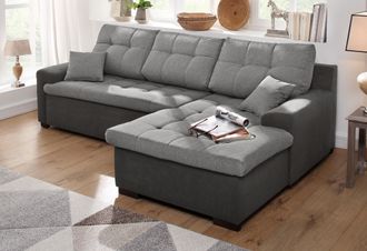 HOME AFFAIRE Ecksofa »Föhr L-Form« wahlweise mit Bettfunktion