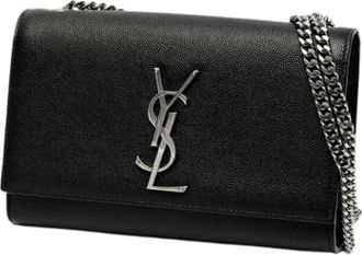 Saint Laurent Pre-owned Cross Body Bags, female, Black, Size: ONE SIZE Pre-owned Vintage Shoulder Bag