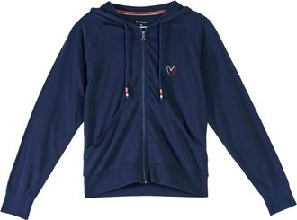 Paul Smith Swirl Heart Full-Zip Hoodie - Dames - Vesten met rits - Blauw - XS - Katoen - Hoodies & sweatvesten