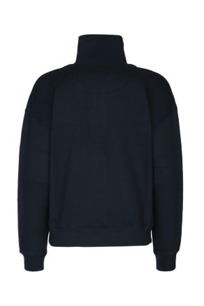 Maison Kitsun&eacute; Womens Felpa Deepnavy Monoensemble = Cotton Felpe Sweater