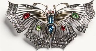 Valentino Garavani Spilla Vouloirvoler in Metallo e Cristalli Donna SILVER/MULTICOLOR UNI