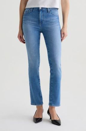 AG - Adriano Goldschmied Mari Mid Rise Ankle Slim Straight Leg Jeans in Minimalist at Nordstrom Rack, Size 29