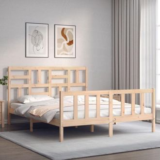 vidaXL vidaXL Giroletto senza Materasso 160x200 cm in Legno Massello di Pino