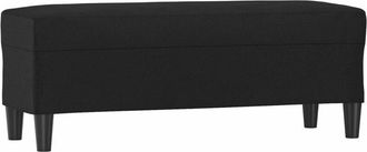 vidaXL Banco De Cuero Sint&eacute;tico Negro 100x35x41 Cm Vidaxl