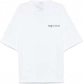 Alexander McQueen EXPLODED LOGO OVER FIT T SHIRT Size: L, colour: WHIT
