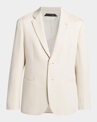Giorgio Armani Men & apos;s Silk and Nylon Jacquard Single-Breasted Blazer