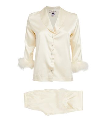 Gilda & Pearl Silk Celeste Pyjama Set Size L