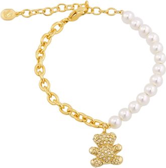 Swarovski Idyllia Gold-Tone Plated Crystal Pearl Bracelet
