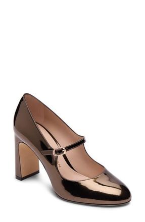 Stuart Weitzman Babette Mary Jane 85 Pump in Cigar at Nordstrom, Size 10.5