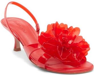 Farm Rio Flower Jelly Slingback Sandal in Scarlet at Nordstrom, Size 6.5