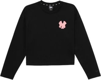 New Era T-shirt met logo-reliëf - Zwart