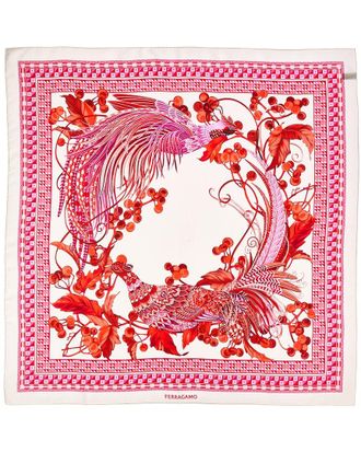 Ferragamo Ferragamo Animal Print Silk Scarf