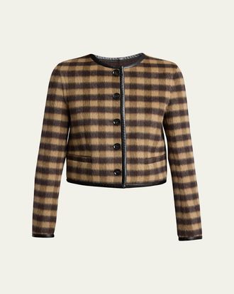 Proenza Schouler Helene Plaid Cashmere-Blend Jacket