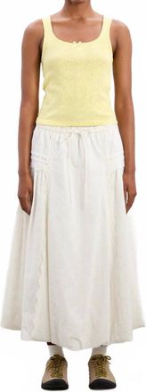 Damson Madder Agatha Midi Skirt In White