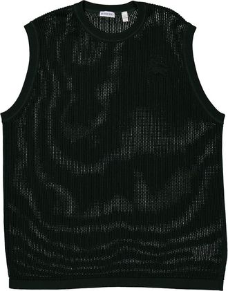 Burberry Mens Jungle Cotton Mesh Vest, Size Large