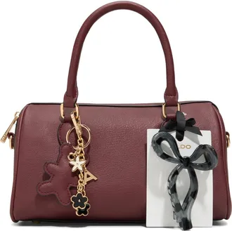 Aldo Knowsley Faux Leather Top Handle Bag in Bordo at Nordstrom