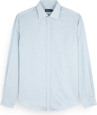 Paul & Shark Cashmere and cotton shirt, Man, Pied De Poul White Lightblue, Size: 040