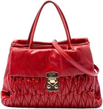 Miu Miu Pre-owned borse di pelle - - Pre-owned - Donna - Rosso - ONE SIZE
