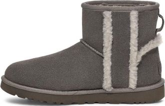 UGG (WMNS) UGG Classic Mini Shearling Logo Charcoal 1153473-CHRC