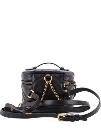 Gucci GG Marmont Vanity Matelasse Leather Mini backpack - Zwart