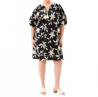 Karen Kane Puff Sleeve Tassel Dress - Plus In Black