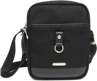 Saint Laurent Pre-owned Cross Body Bags, female, Black, Size: ONE SIZE Pre-owned Canvas shoulder-bags