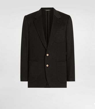 Dolce & Gabbana Single-breasted Portofino Cashmere Jacket - Man Suits And Blazers Black 46