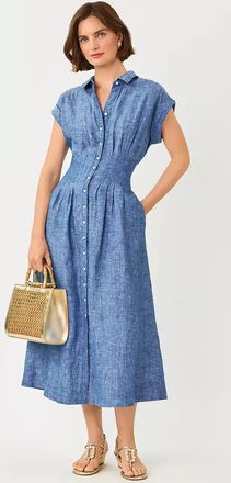 Lilly Pulitzer Tonya Linen Midi Shirtdress