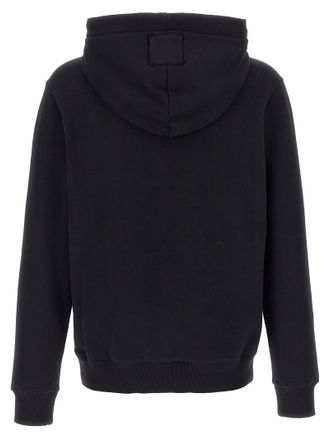 Lanvin Logo-Embroidered Fleece Hoodie - Black