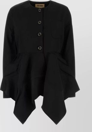 Uma Wang viscose blend koney jacket buttoned peplum