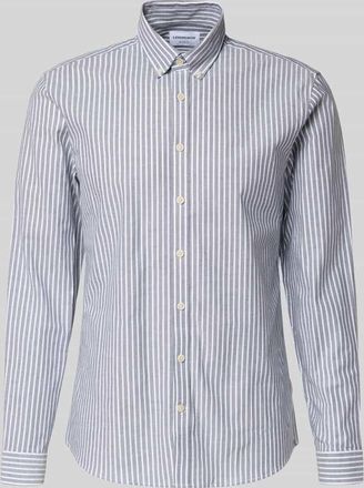 Lindbergh Lindbergh Relaxed Fit Freizeithemd mit Button-Down-Kragen in Rauchblau, Gr&ouml;&szlig;e XXXL